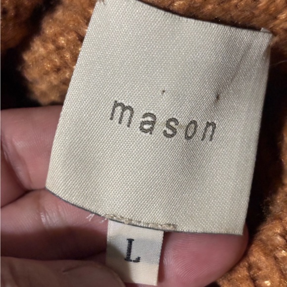 Mason Camel turtle Neck Sweater knit designer large #cottage core #knit - Picture 12 of 14
